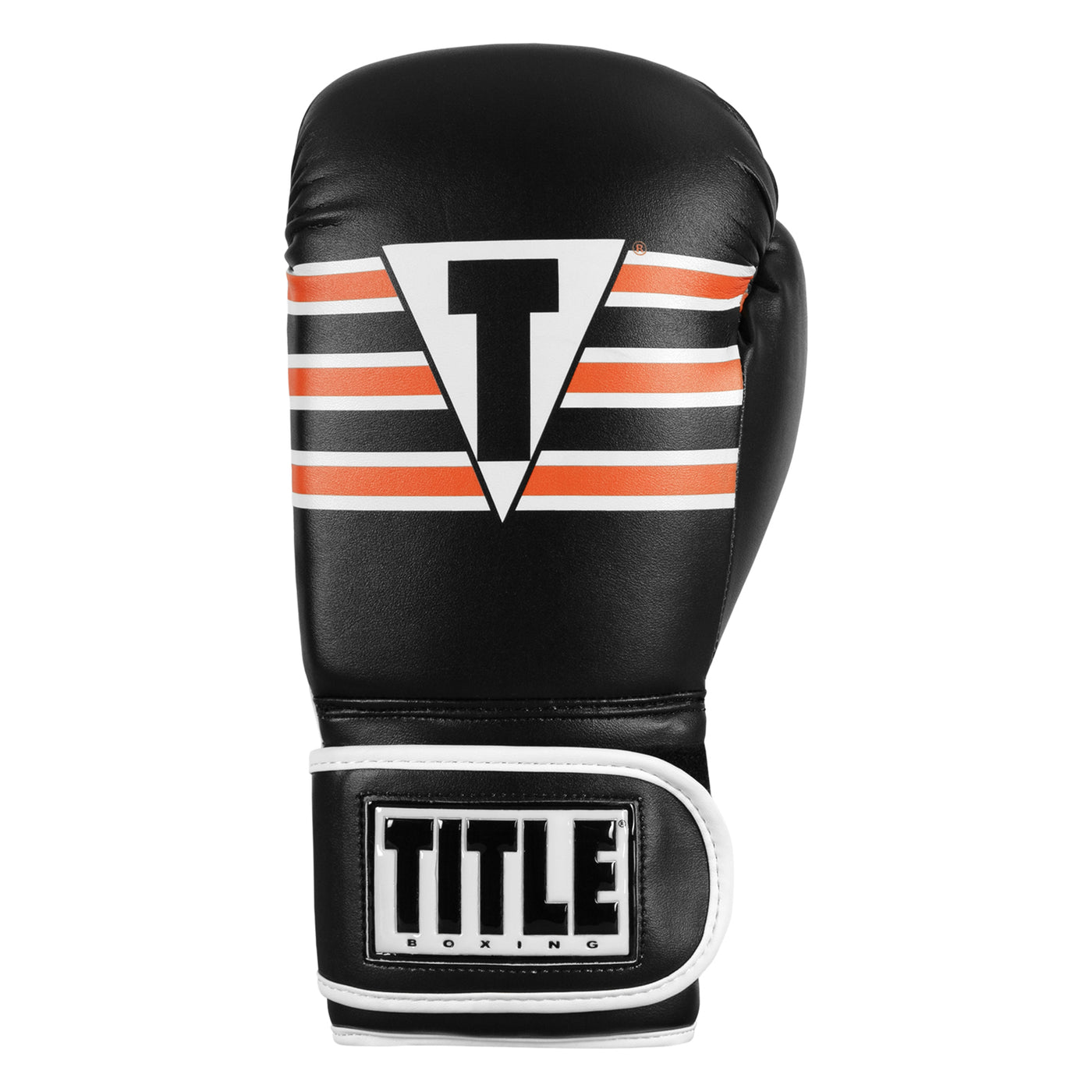 variant:Navy/White/Orange::TITLE Boxing World Bag Boxing Gloves single glove back view
