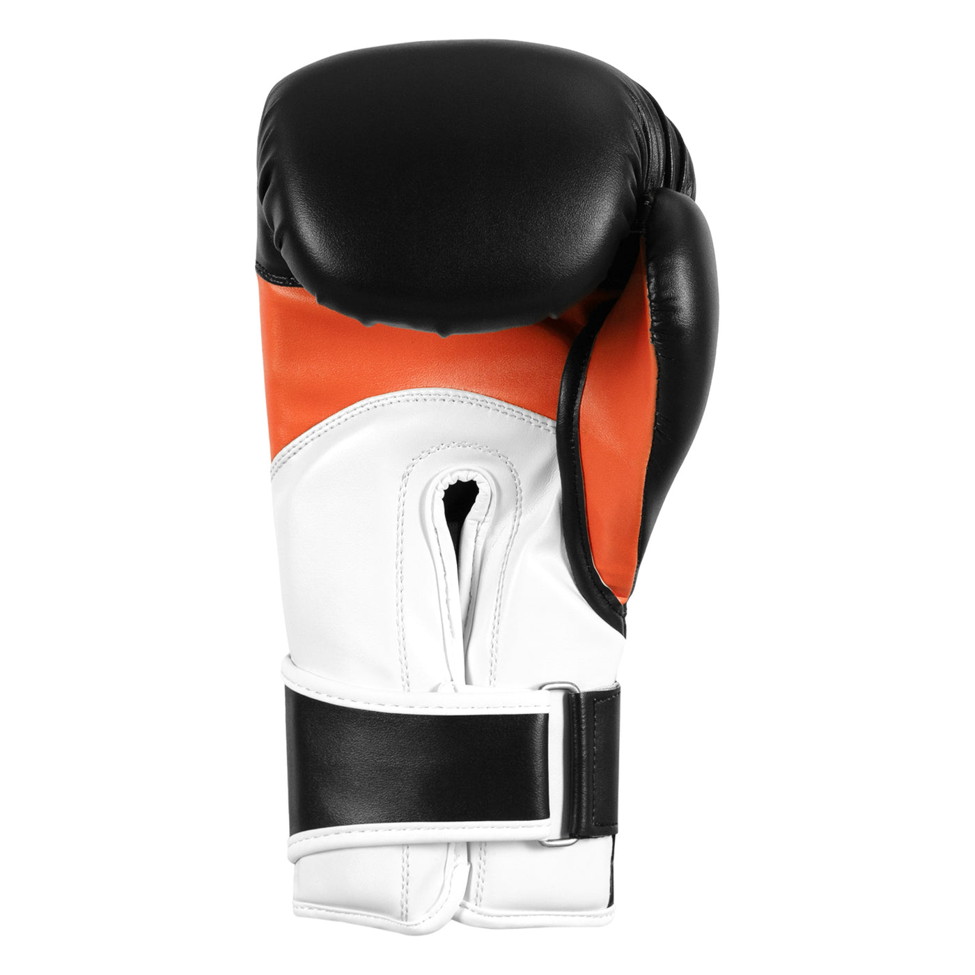 variant:Navy/White/Orange::TITLE Boxing World Bag Boxing Gloves single glove palm view