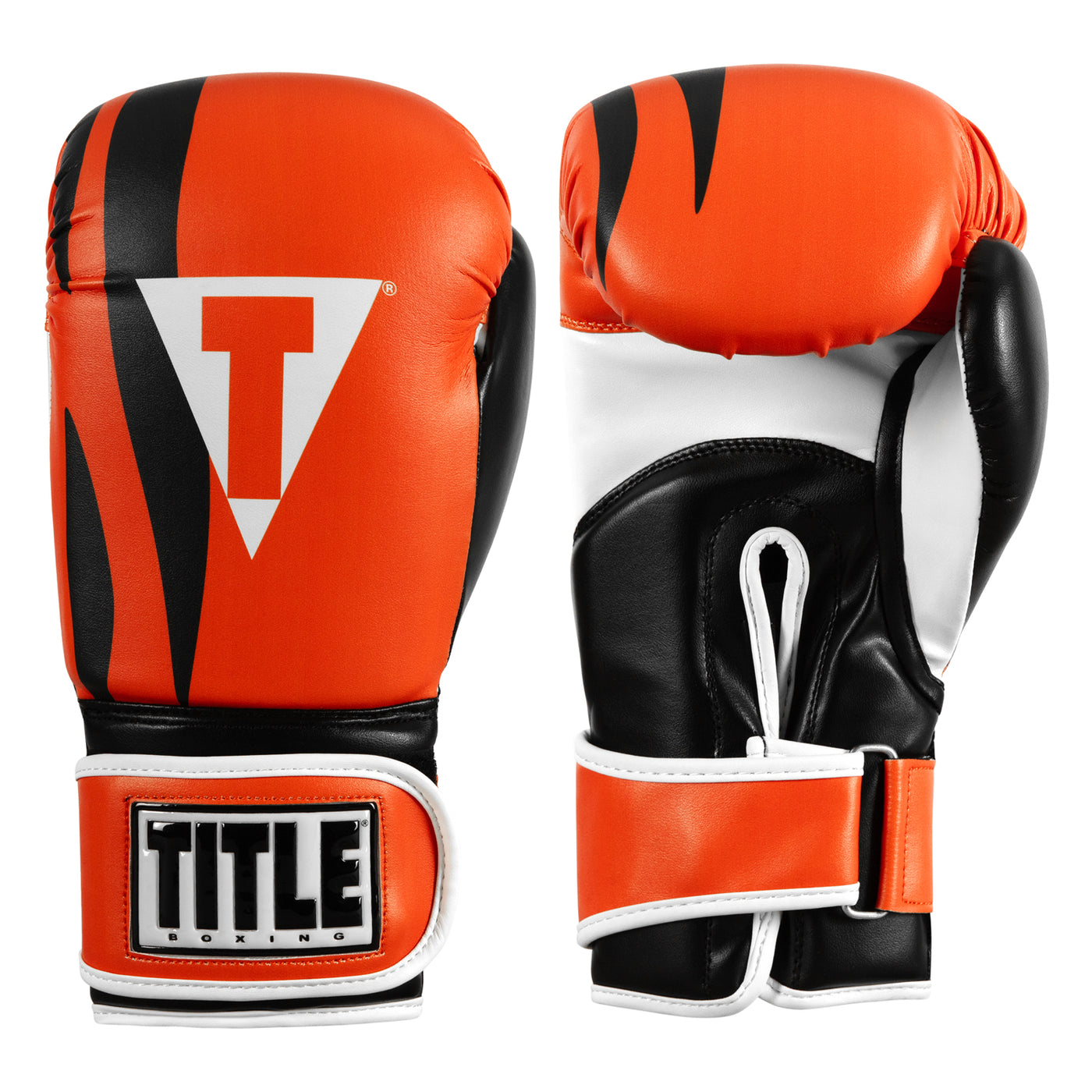 color:Orange/Black/White::TITLE Boxing World Bag Boxing Gloves main view