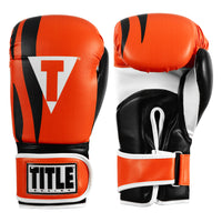 color:Orange/Black/White::TITLE Boxing World Bag Boxing Gloves main view