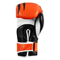 variant:Orange/Black/White::TITLE Boxing World Bag Boxing Gloves single glove palm view 