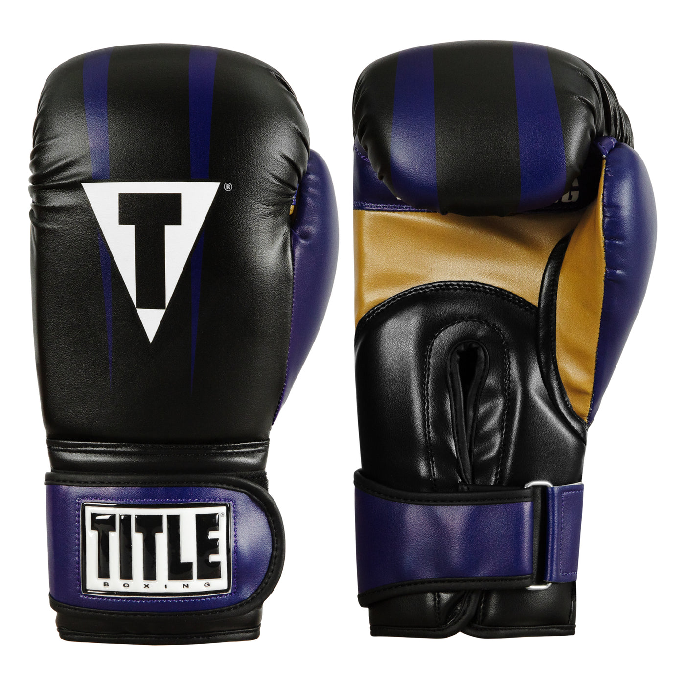color:Purple/Black/Gold:: TITLE Boxing World Bag Boxing Gloves main view