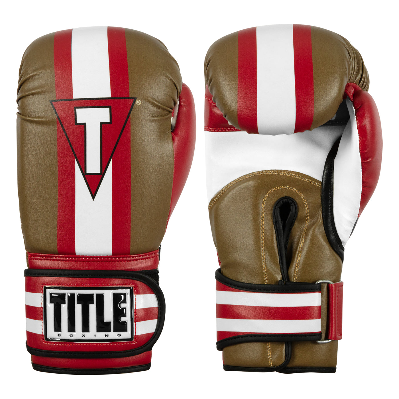 color:Red/Gold/White:: TITLE Boxing World Bag Boxing Gloves main view