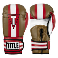 color:Red/Gold/White:: TITLE Boxing World Bag Boxing Gloves main view