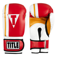 color:Red/White/Yellow:: TITLE Boxing World Bag Boxing Gloves main view