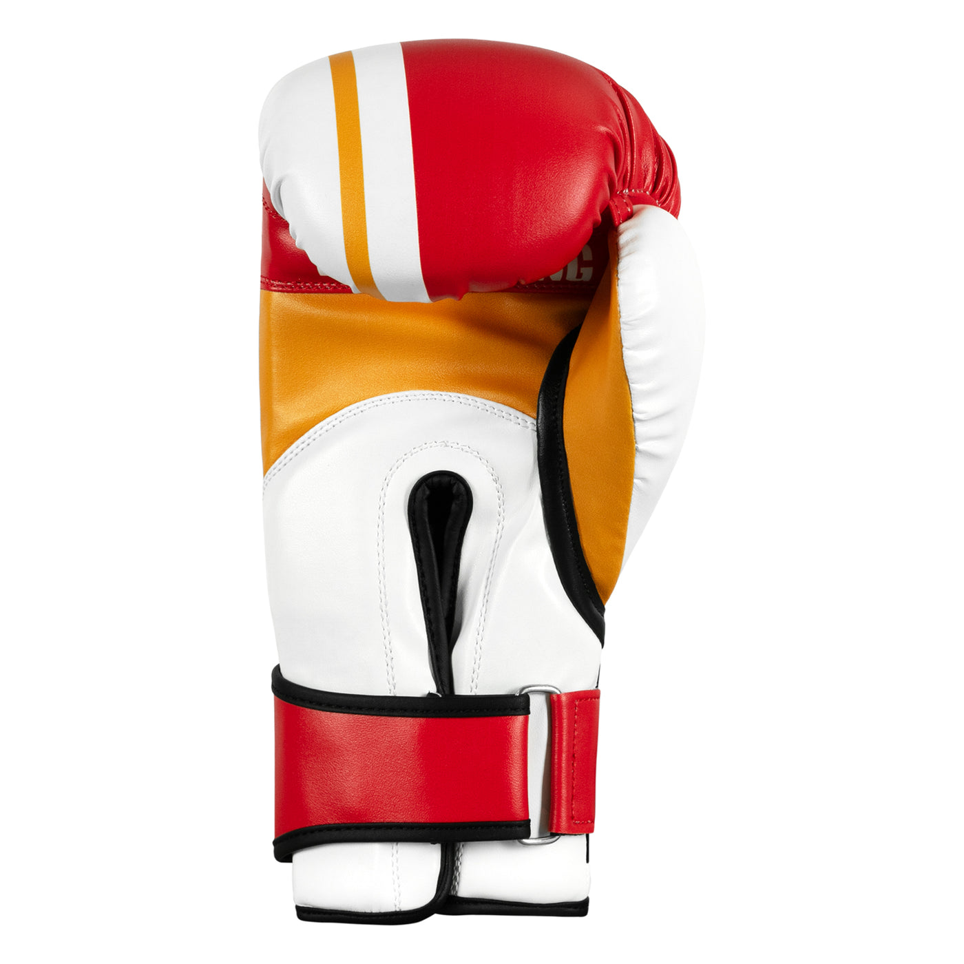 variant:Red/White/Yellow:: TITLE Boxing World Bag Boxing Gloves single glove palm view