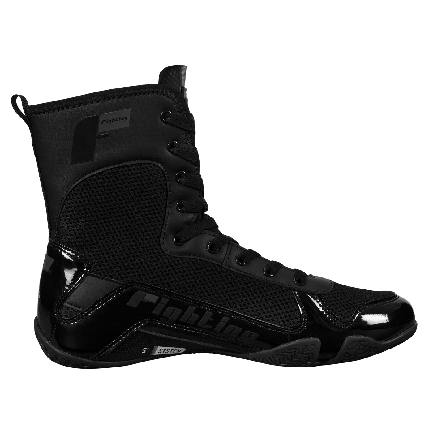 variant:black::Fighting S2 Gel Superior Boxing Shoes side view