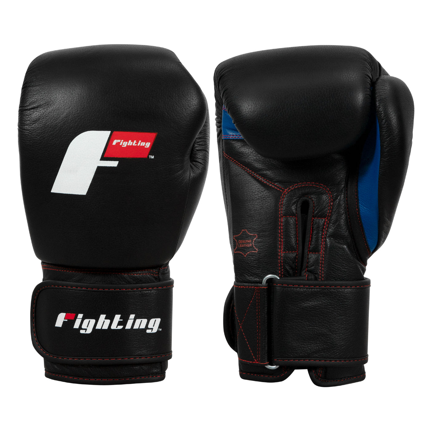 color:black::Fighting Leather Heavy Bag Gloves main view
