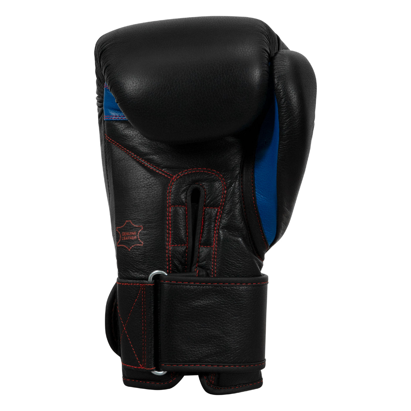 variant:black::Fighting Leather Heavy Bag Gloves back view