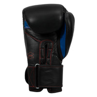 variant:black::Fighting Leather Heavy Bag Gloves back view