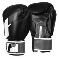 variant:black/grey/white::Fighitng Big Logo Boxing Gloves side view