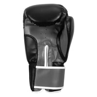 variant:black/grey/white::Fighitng Big Logo Boxing Gloves back view