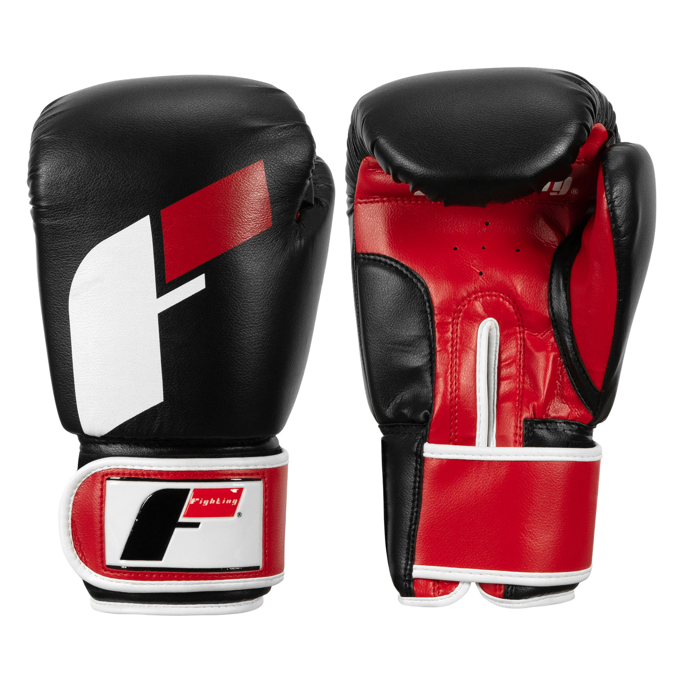 variant:Black/Red::Fighting Sports Gloves and Wraps Bundle black/red gloves main view