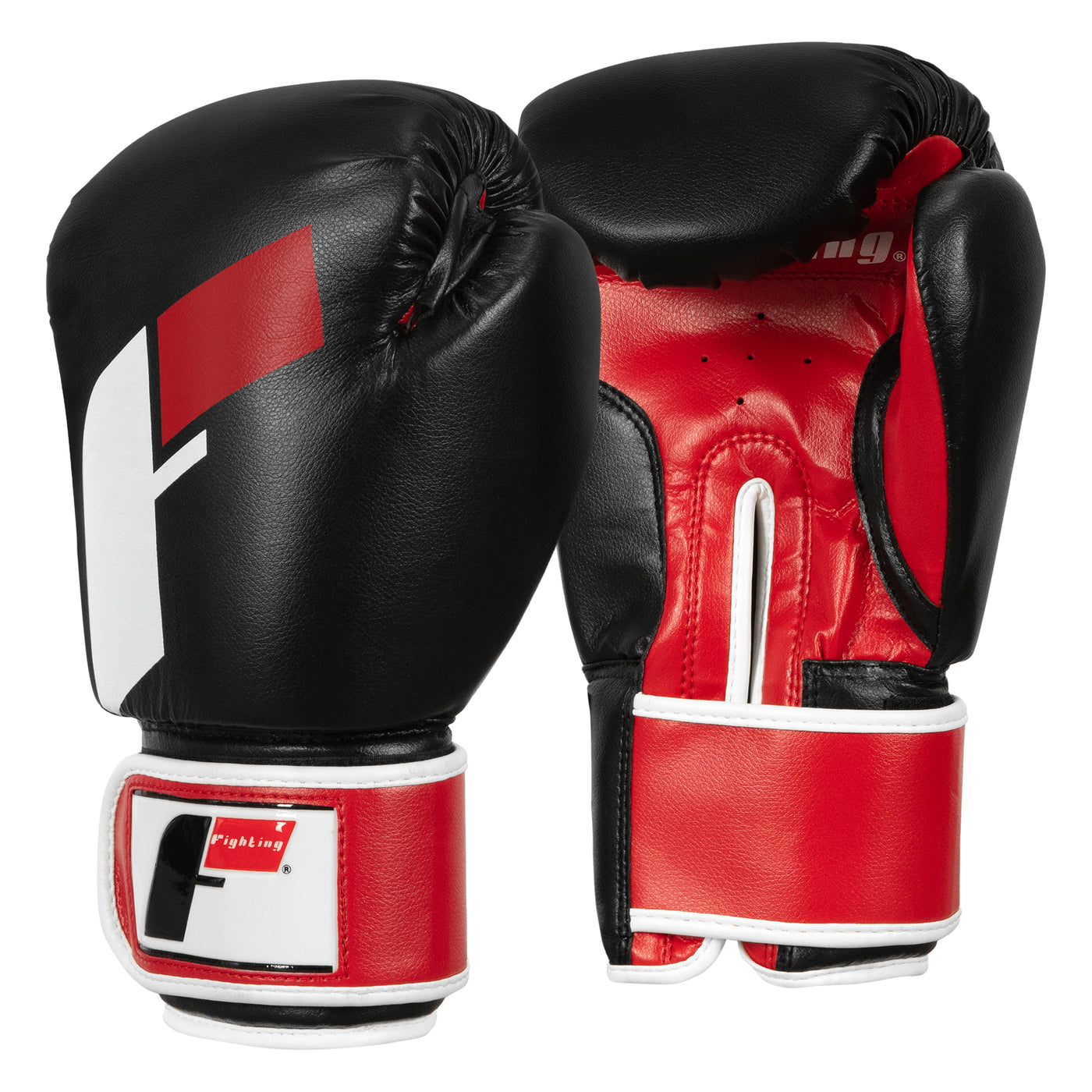 variant:black/red/white::Fighting Big Logo Boxing Gloves side view