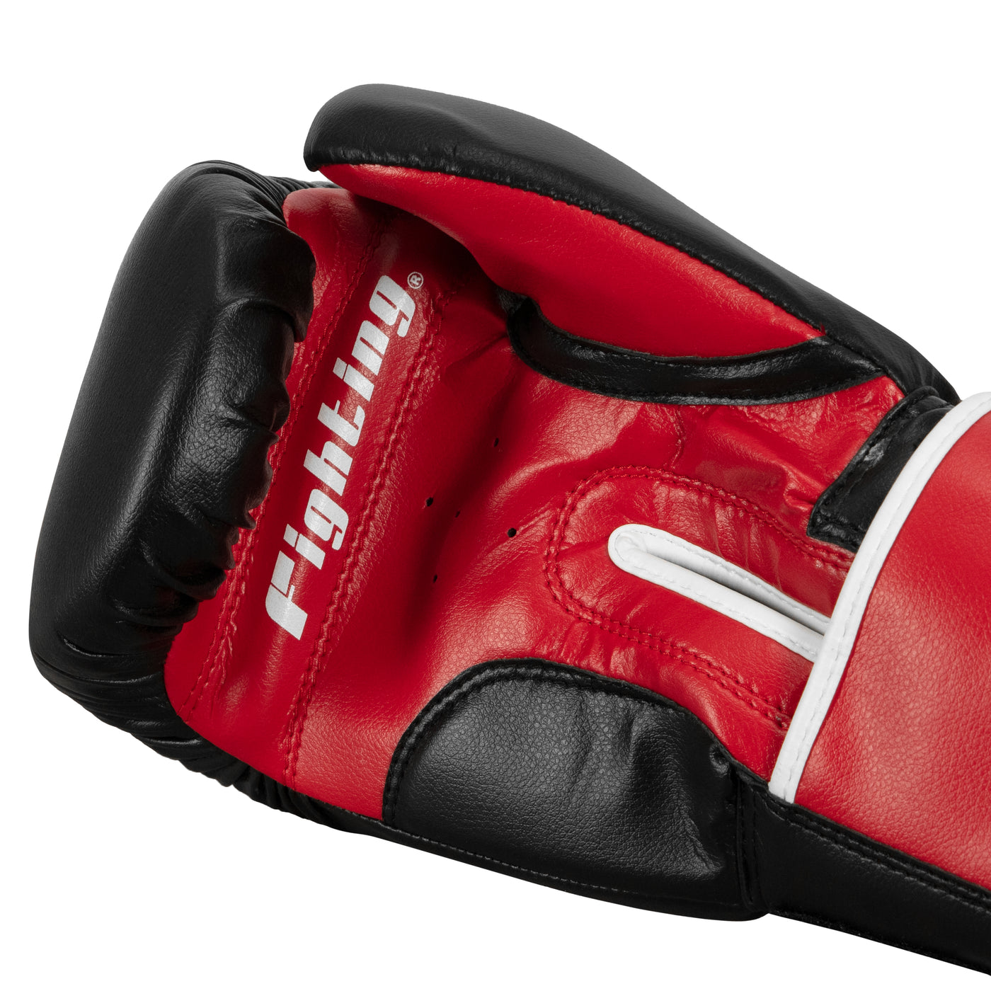 variant:black/red/white::Fighting Big Logo Boxing Gloves palm view