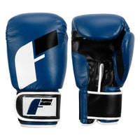 variant:Blue/Black::Fighting Sports Gloves and Wraps Bundle blue/black gloves main glove view