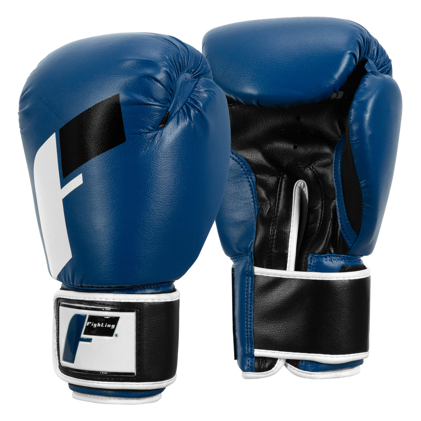 variant:blue/black/white::Fighting Big Logo Boxing Gloves side view