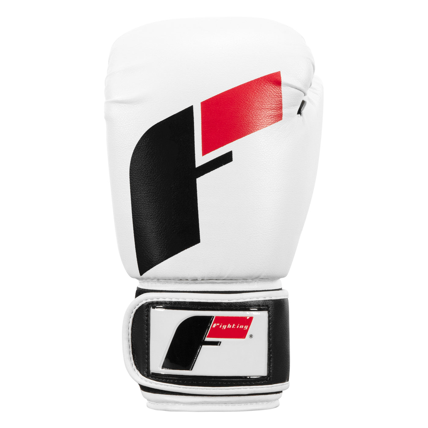 variant:white/black/red::Fighting Big Logo Boxing Gloves front view
