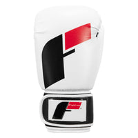 variant:white/black/red::Fighting Big Logo Boxing Gloves front view