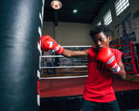 variant:Red::Fighting Fearless Certified Pro Fight Gloves II kid right jab