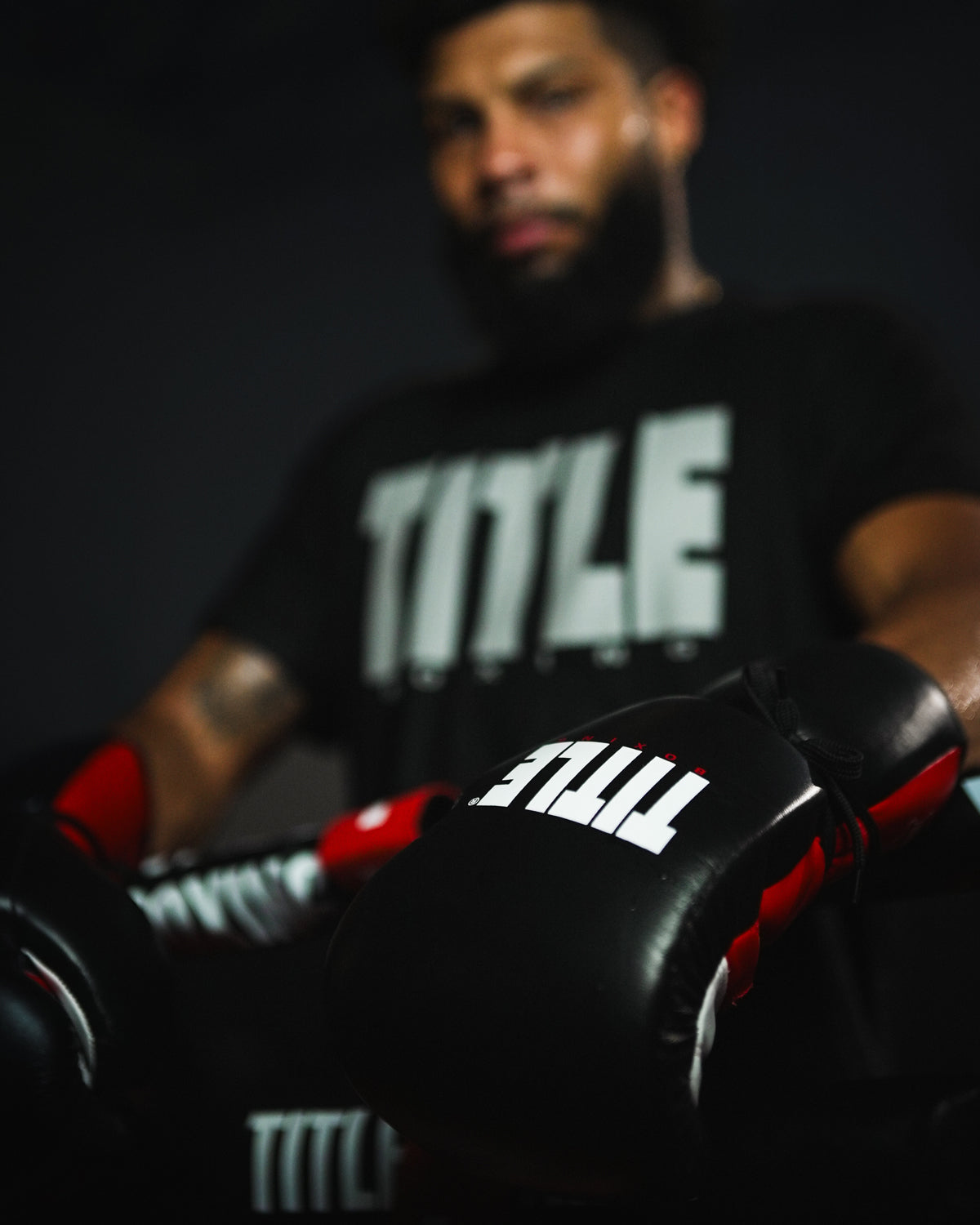 variant:lifestyle::TITLE Boxing Gel Generation Leather Lace Sparring Gloves on boxer in the ring