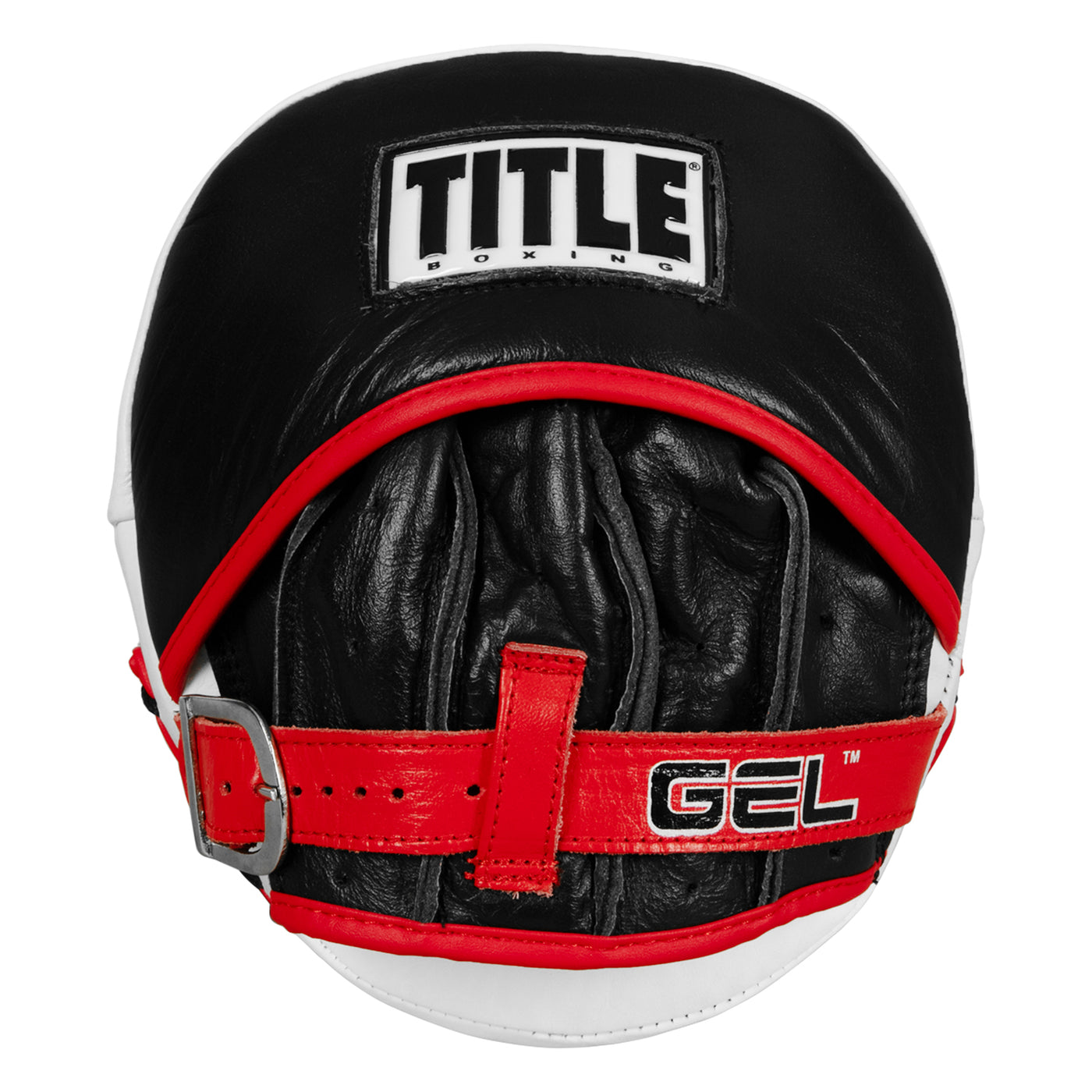 variant:lifestyle::TITLE Boxing Gel Leather Punch Mitts closeup of back