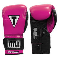 color:Hot Pink/Black::TITLE Boxing Gel Glory Super Bag Gloves 2.0 main view.