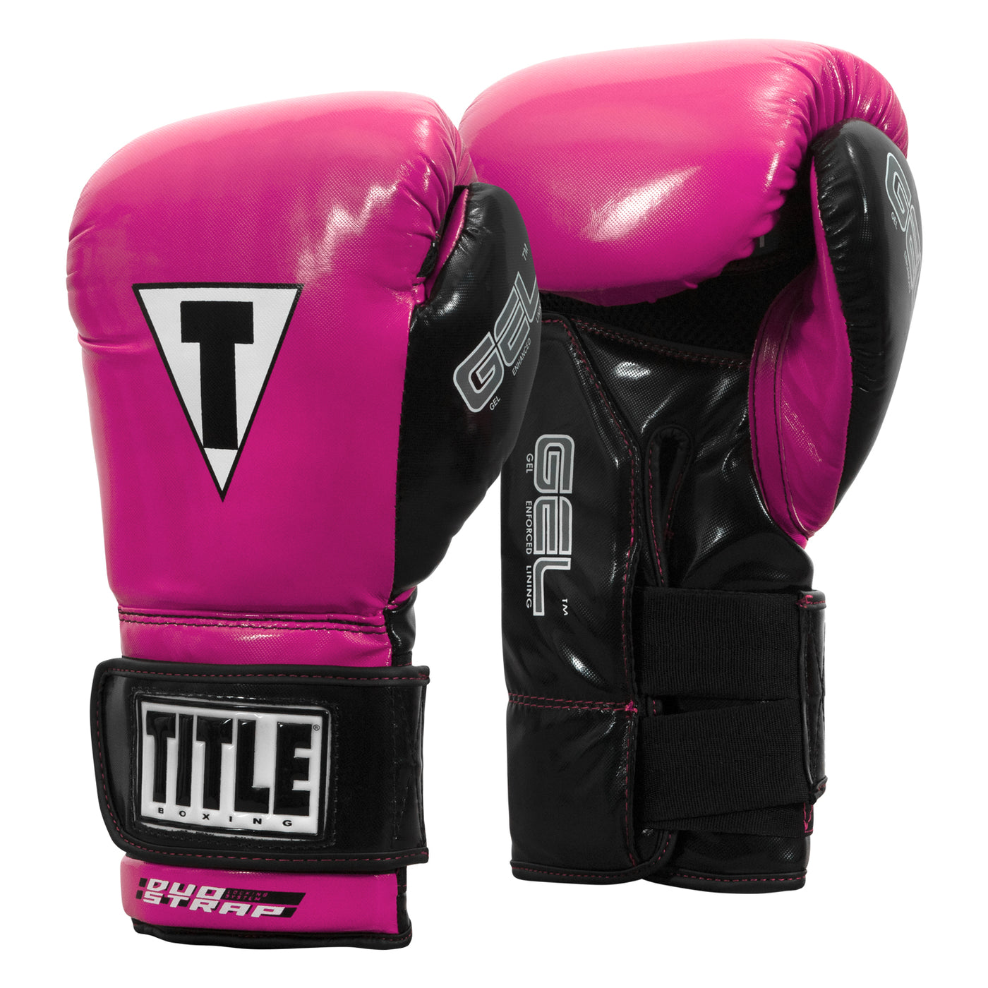 variant:Hot Pink/Black::TITLE Boxing Gel Glory Super Bag Gloves 2.0 side view