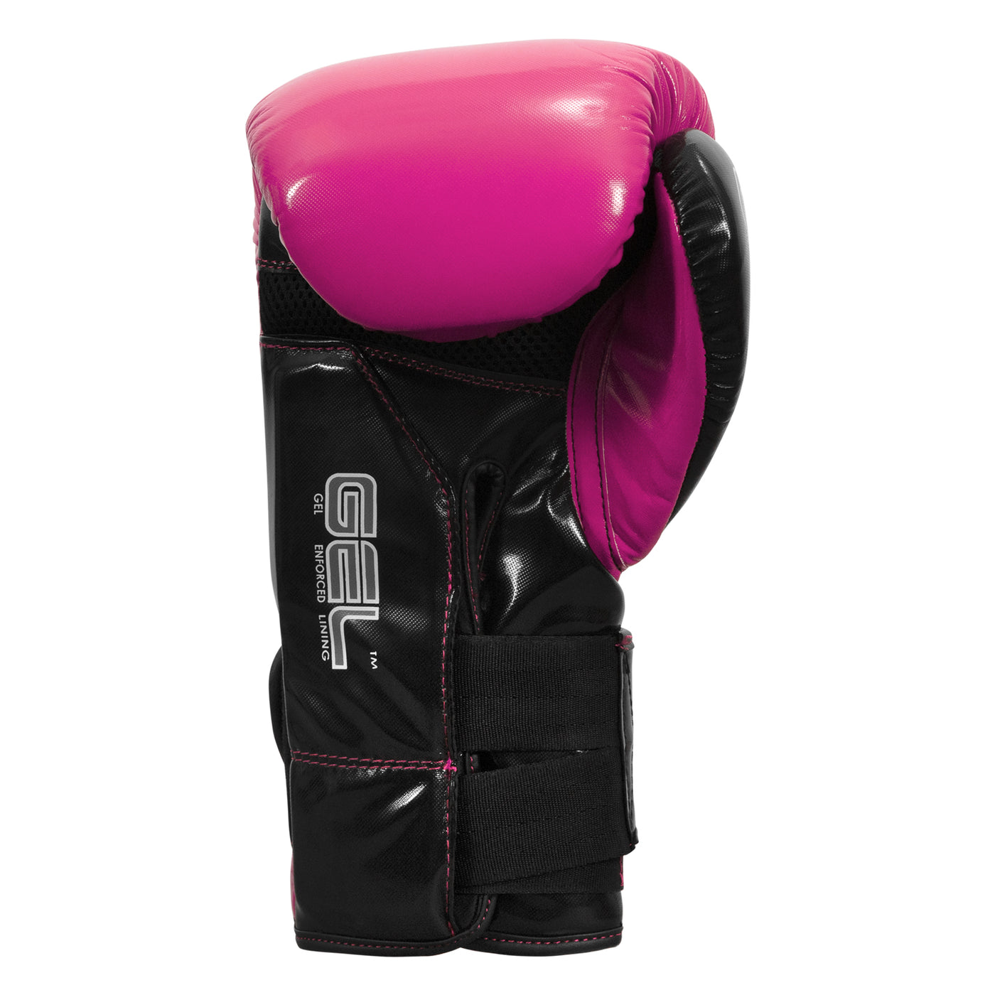 variant:Hot Pink/Black::TITLE Boxing Gel Glory Super Bag Gloves 2.0 back view