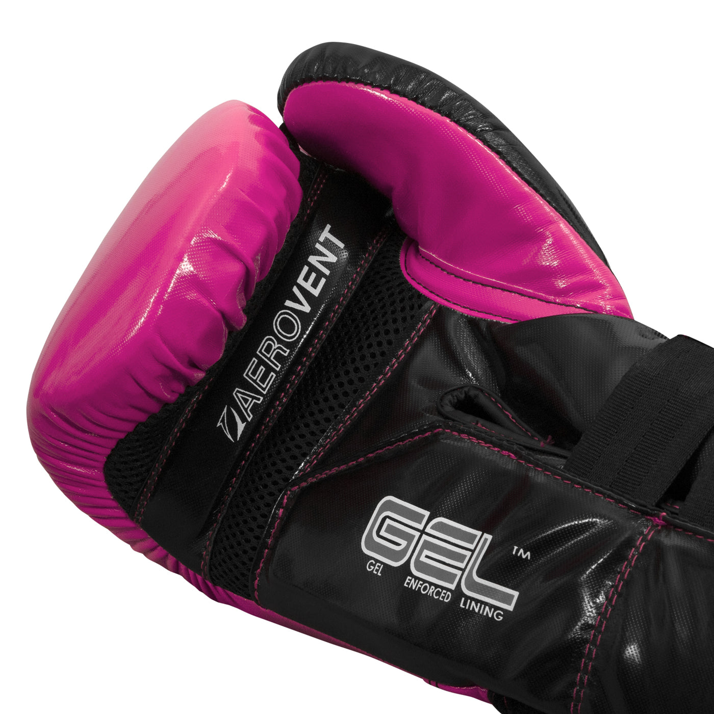 variant:Hot Pink/Black::TITLE Boxing Gel Glory Super Bag Gloves 2.0 palm view