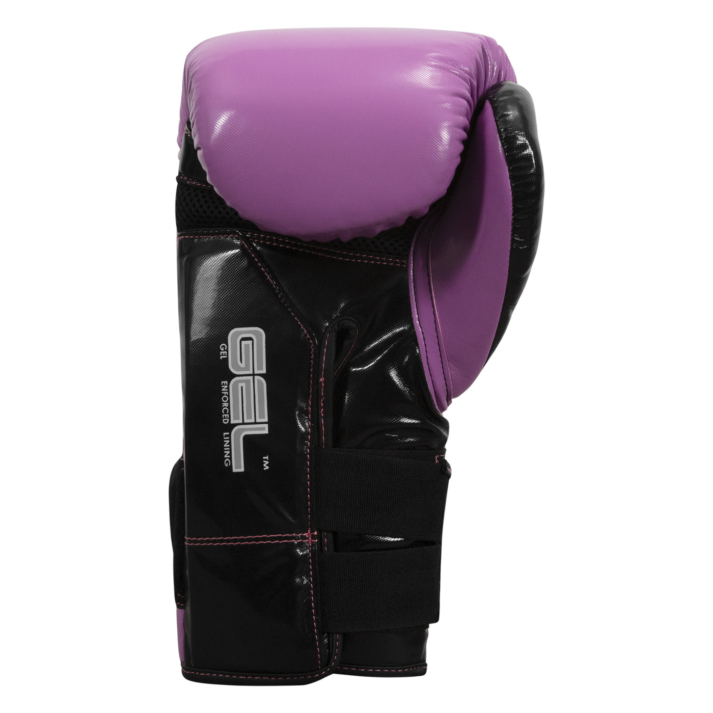variant:purple/black::TITLE Boxing Gel Glory Super Bag Gloves 2.0 back view