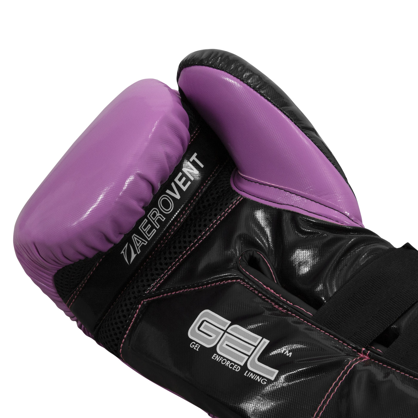 variant:purple/black::TITLE Boxing Gel Glory Super Bag Gloves 2.0 palm view