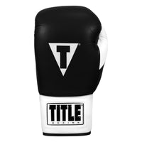 variant:black/white::TITLE Boxing Great official pro fight gloves  front view
