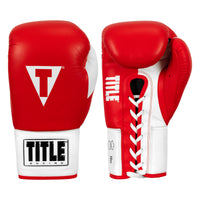 color:red/white::TITLE Boxing Great Official Pro Fight Gloves main view