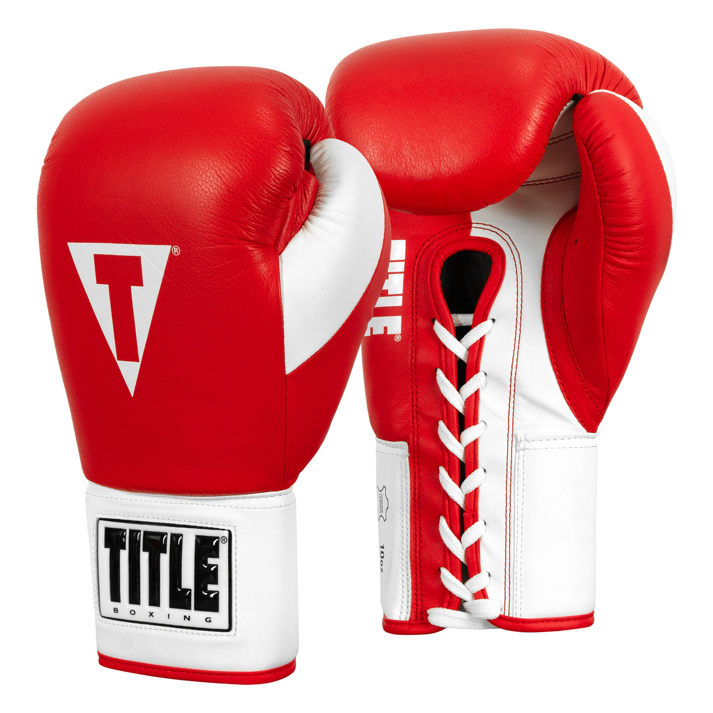 variant:red/white::TITLE Boxing Great Official Pro Fight Gloves side view