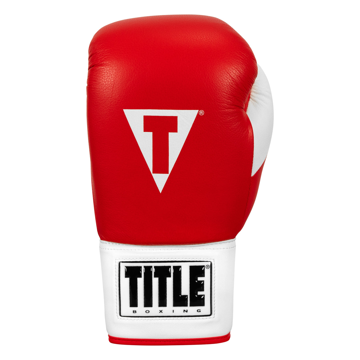 variant:red/white::TITLE Boxing Great Official Pro Fight Gloves front view