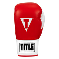 variant:red/white::TITLE Boxing Great Official Pro Fight Gloves front view