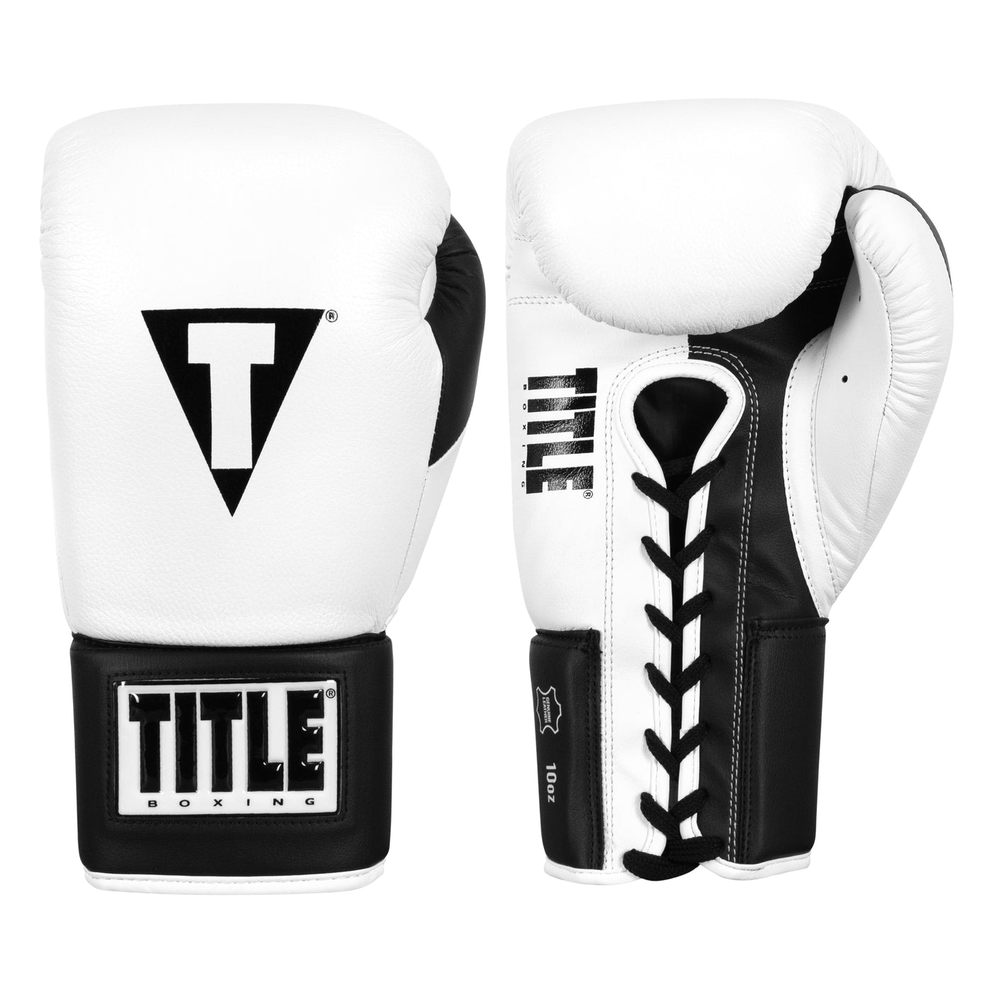 color:white/black::TITLE Boxing Great Official Pro Fight Gloves main view
