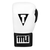 variant:white/black::TITLE Boxing Great Official Pro Fight Gloves front view