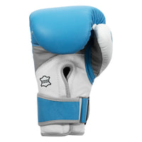 variant:light blue/white::TITLE Boxing Gel World V2T Bag Gloves back view