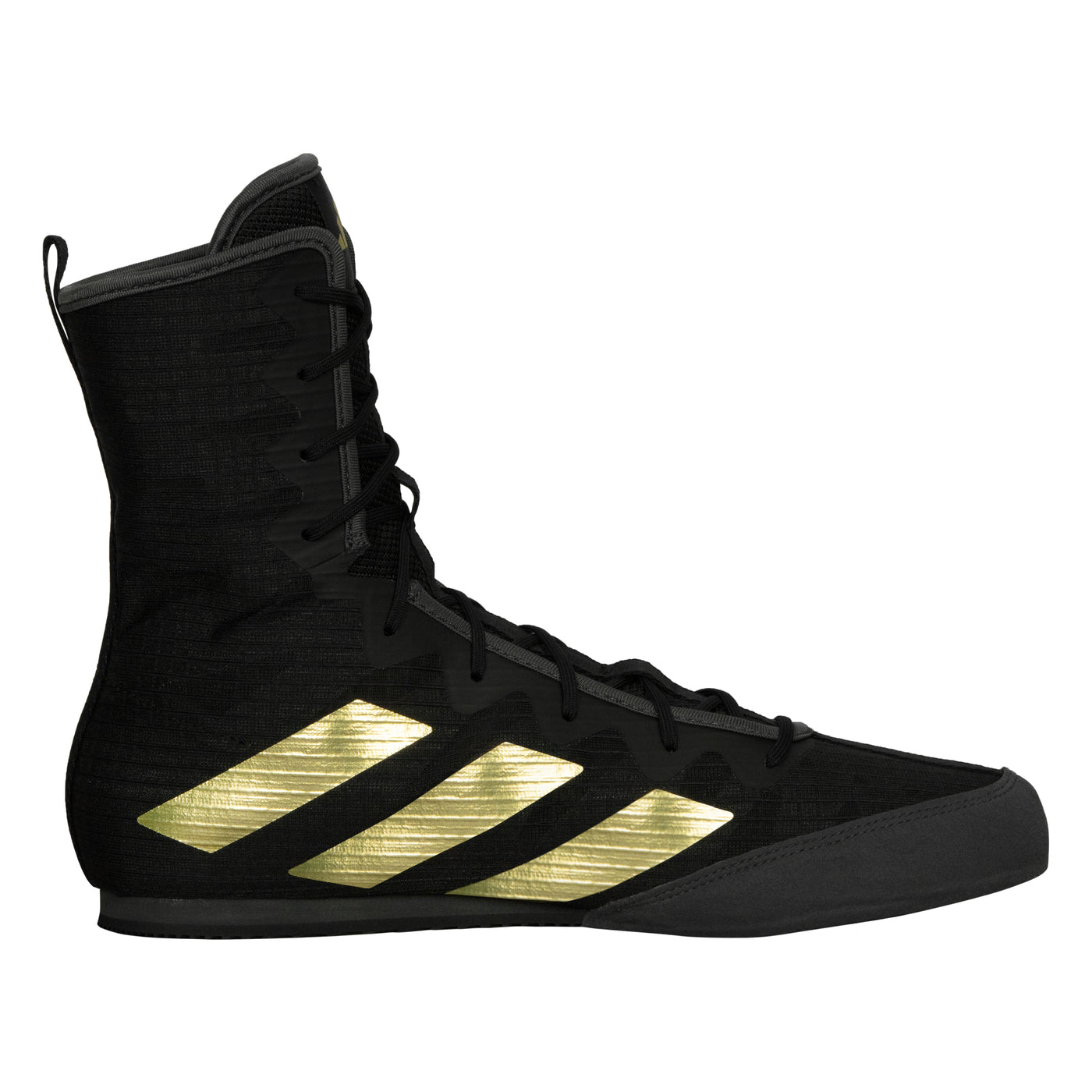 variant:black/gold::Adidas Box Hog 4 Boxing Boots side view