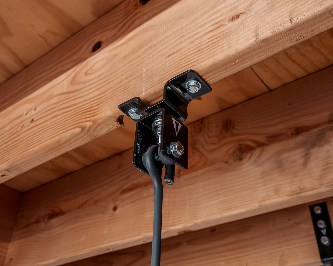 variant:lifestyle::TITLE Boxing Heavy Bag Hanger and Spring Bundle hanger install view