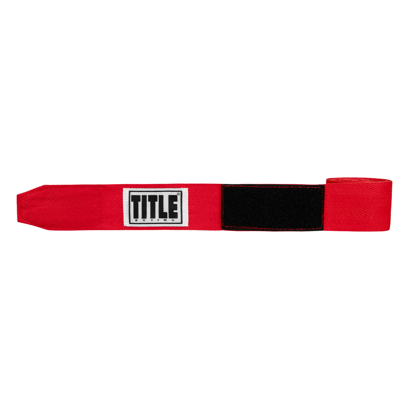 variant:red::TITLE Boxing Traditional Weave 180" Hand Wraps unrolled view