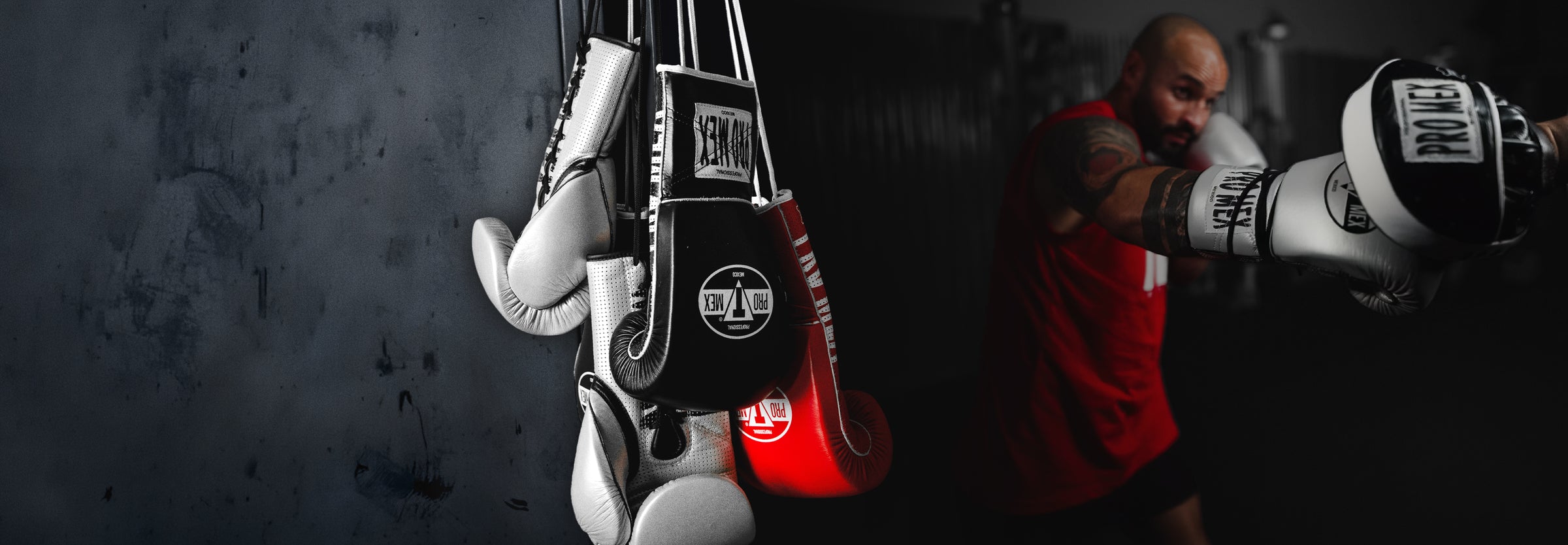 pro mex professional edge lace training/sparring gloves