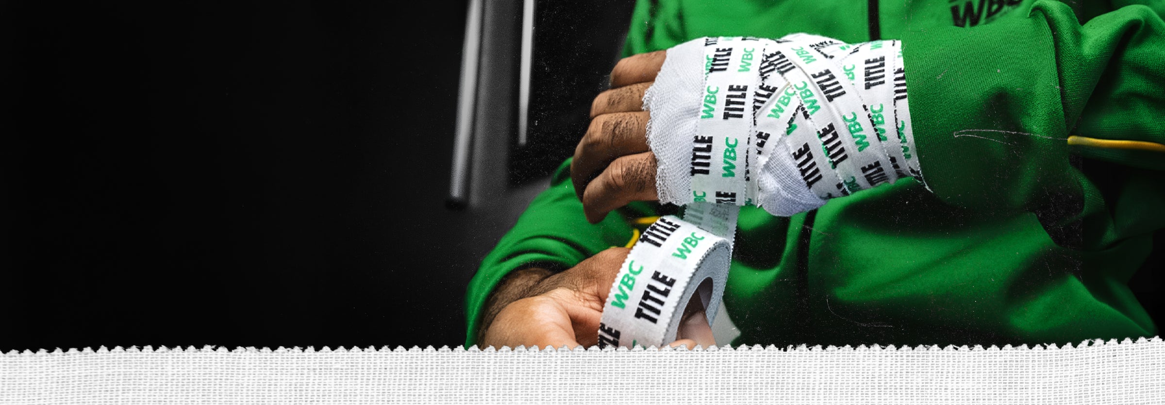 WBC by TITLE Boxing tape over gauze