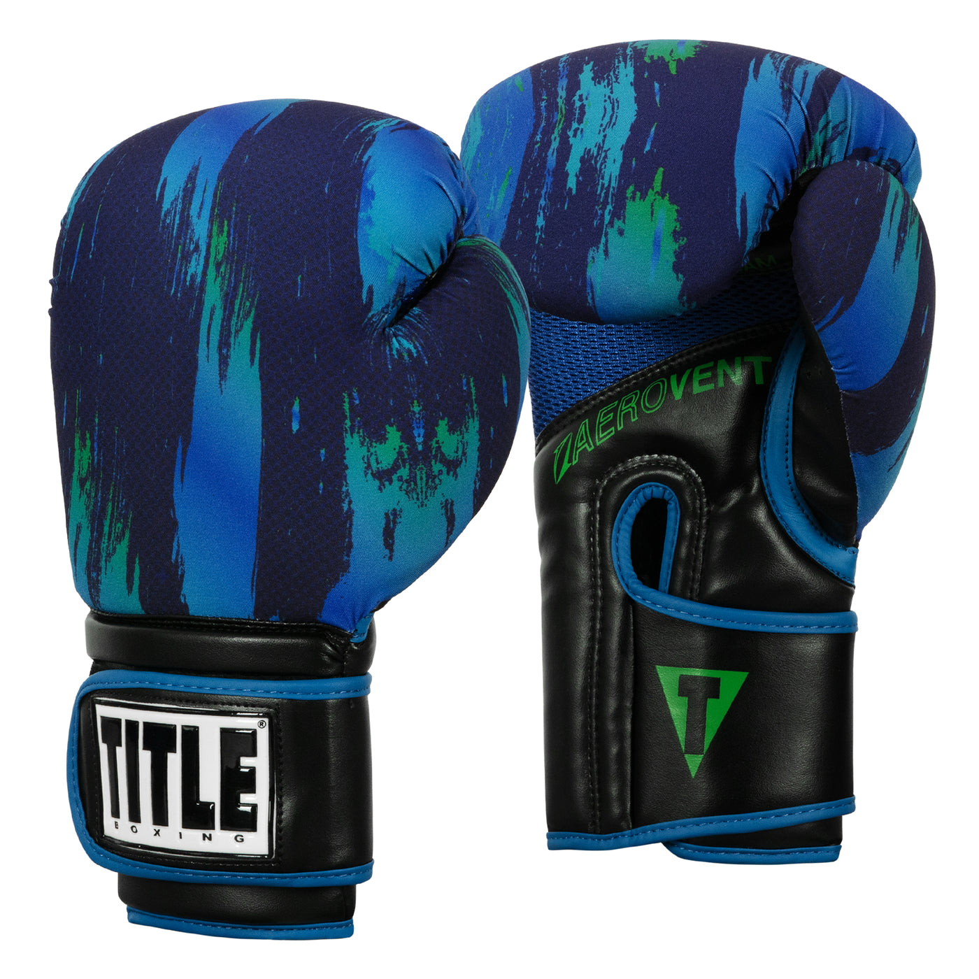 variant:Blue/Green::TITLE Boxing Infused Foam Electric Bag Gloves side view