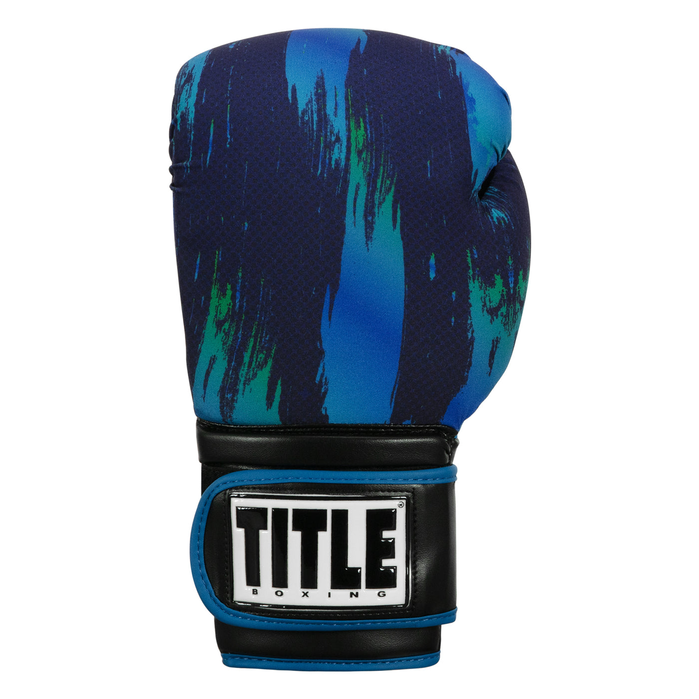 variant:Blue/Green::TITLE Boxing Infused Foam Electric Bag Gloves front view