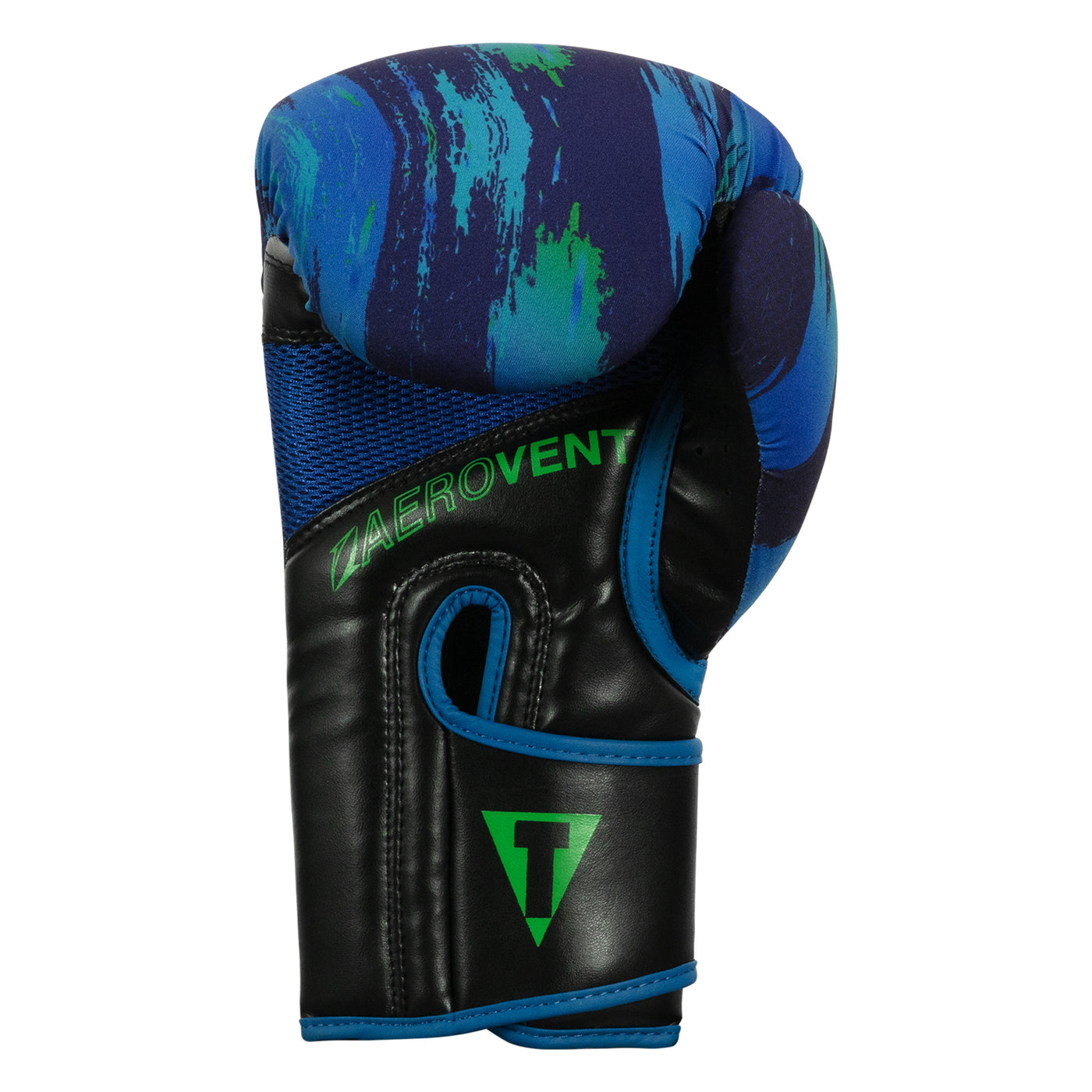 variant:Blue/Green::TITLE Boxing Infused Foam Electric Bag Gloves back view