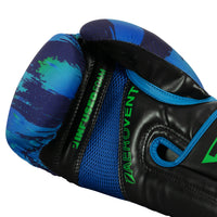 variant:Blue/Green::TITLE Boxing Infused Foam Electric Bag Gloves palm view
