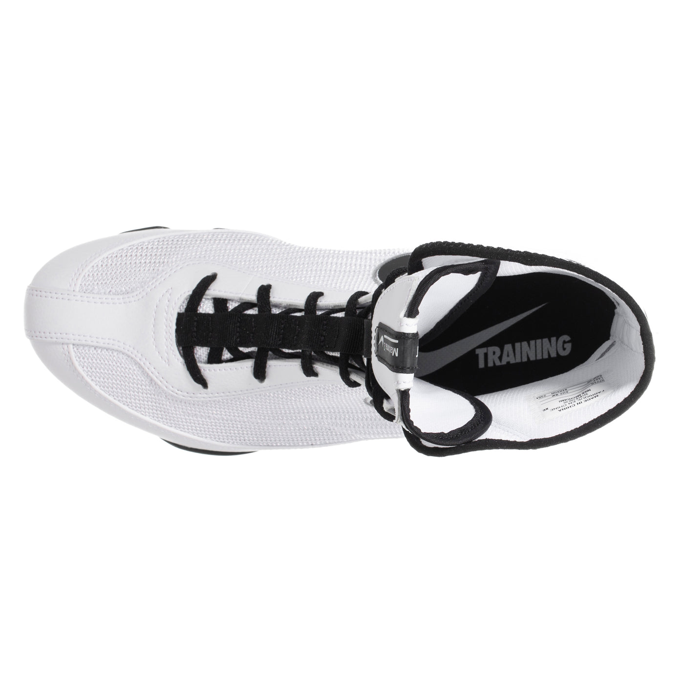 variant:white/black::Nike Boxing Shoes Machomai 2 top view